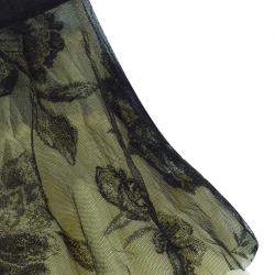Roma e Tosca Yellow Lace Rose Print Overlay Skirt 12 Yrs 