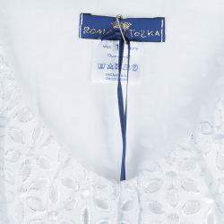 Roma e Tosca White Eyelet Embroidered Sleeveless Dress 10 Yrs 