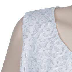 Roma e Tosca White Eyelet Embroidered Sleeveless Dress 12 Yrs 