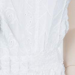 Roma e Tosca White Embroidered Sleeveless Dress 12 Yrs