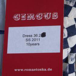 Roma e Tosca Blue & White Square Print Sleeveless Dress 10 Yrs 
