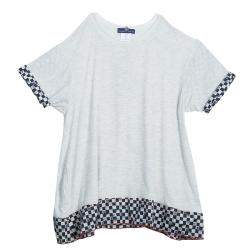Roma e Tosca Light Grey Melange Printed Trim Dress 12 Yrs 