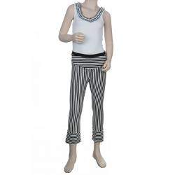 Roma e Tosca Monochrome Striped Leggings 11 Yrs 