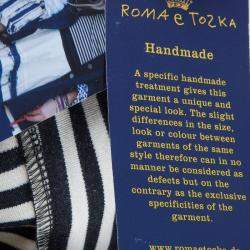 Roma e Tosca Monochrome Striped Capri Leggings 8 Yrs