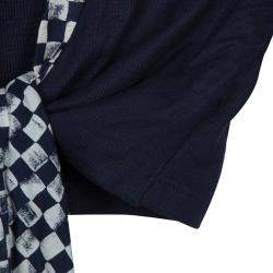 Roma e Tosca Navy Blue Printed Trim Bolero Top 12 Yrs 