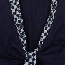 Roma e Tosca Navy Blue Printed Trim Bolero Top 12 Yrs 