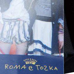 Roma e Tosca Black Contrast Neckline Tshirt 12 Yrs 
