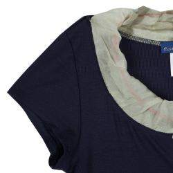 Roma e Tosca Navy Blue Contrast Neckline Tshirt 14 Yrs 