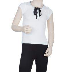 Roma e Tosca White Lace Trim Tshirt 6 Yrs 