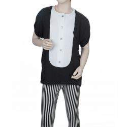 Roma e Tosca Dark Grey Contrast Pintuck Detail Tshirt 10 Yrs 