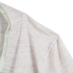 Roma e Tosca Beige Silk Trim Merino Wool Cardigan 12 Yrs 