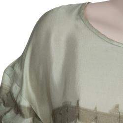 Roma e Tosca Beige New York Printed Silk Tunic Dress 10 Yrs 