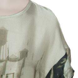 Roma e Tosca Beige New York Printed Silk Tunic Dress 12 Yrs 