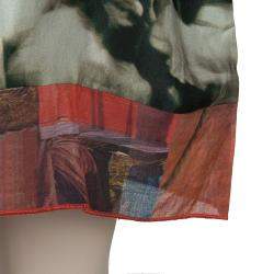 Roma e Tosca Beige New York Printed Silk Tunic Dress 12 Yrs 