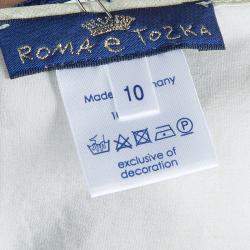 Roma e Tosca Beige New York Printed Silk Tunic Dress 12 Yrs 