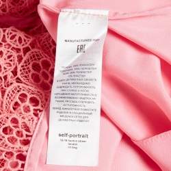 مملوكة مسبقًا فستان سيلف بورتريه وردي من الدانتيل الجبير بطبقات قصيرة 7-8 سنوات