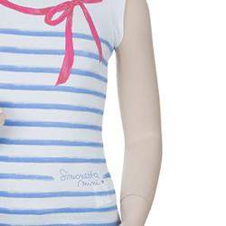 Simonetta Mini White Striped Sleeveless Tshirt 7 Yrs 