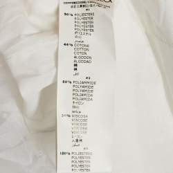 Simonetta White Jacquard Nail Paint Print Ruffled Sleeveless Dress 12 Yrs