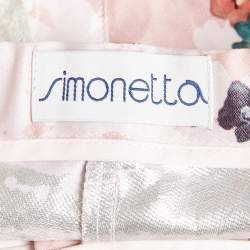 Simonetta Kids Pink Floral Jacquard Trouser 6 Yrs 
