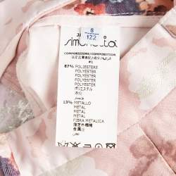 Simonetta Kids Pink Floral Jacquard Trouser 6 Yrs 