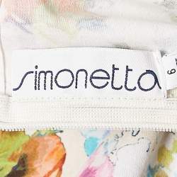 Simonetta Kids Multicolor Floral Print Cotton Sleeveless Dress 6 Yrs