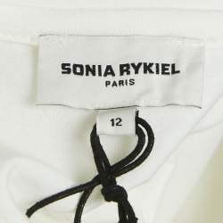 Pre Owned Sonia Rykiel Kids White Logo Print Cotton Crew Neck T-Shirt 12 Yrs