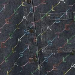 مملوكة مسبقًا فستان دنيم بشعار مطبوع رمادي ستيلا مكارتني للأطفال 8 سنوات