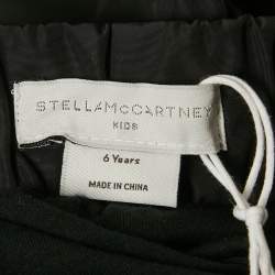 Pre Owned Stella McCartney Kids Black BMC Flame Print Synthetic Joggers 6Yrs
