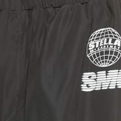Pre Owned Stella McCartney Kids Black Flame Print Synthetic Trousers 14Yrs 