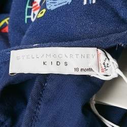 Stella McCartney Blue Skate Print Crepe Dress 18 M