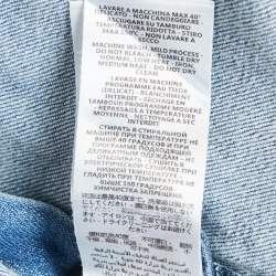 Stella McCartney Blue Embordered Denim Applique Detail Jumpsuit 10 Yrs