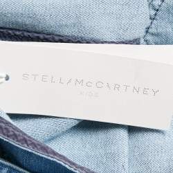 Stella McCartney Blue Embordered Denim Applique Detail Jumpsuit 10 Yrs