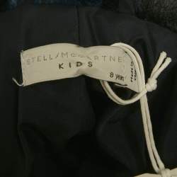 مملوكة مسبقًا Stella McCartney Kids Blue Hearts Pattern Fur Zip-Up Jacket 8 Yrs
