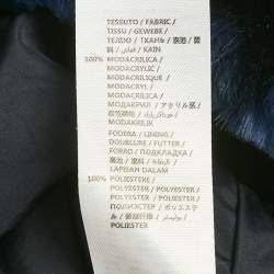 مملوكة مسبقًا Stella McCartney Kids Blue Hearts Pattern Fur Zip-Up Jacket 8 Yrs