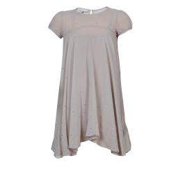 Stella McCartney Kids Beige Crystal Studded Dress 5 Yrs