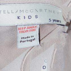 Stella McCartney Kids Beige Crystal Studded Dress 5 Yrs