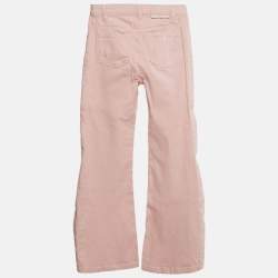 Stella McCartney Kids Pink Logo Embossed Denim Wide Leg Jeans 10 Yrs