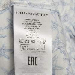 مملوكة مسبقًا Stella McCartney Kids White Star Print Lyocell Ruffled Cuff Dress 14Yrs 