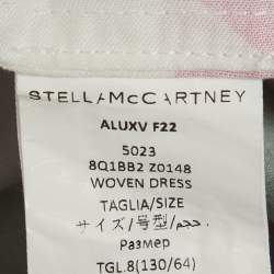 Pre Owned فستان ستيلا مكارتني متعدد الألوان بنمط زجزاج تينسيل 8 سنوات