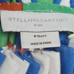 Pre Owned فستان ستيلا مكارتني متعدد الألوان بنمط زجزاج تينسيل 8 سنوات