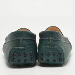 Pre Owned لوفرز قيادة جلد لامع أسود سيتي جومينو تودز مقاس 33