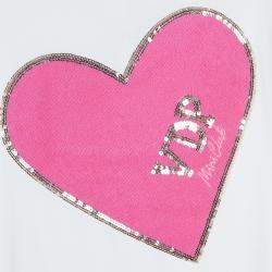 VDP White Embellished Heart Detail Sleeveless Top 8 Yrs 