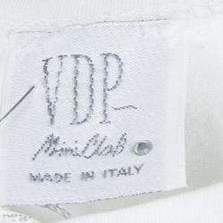 VDP White Swarovski Embellished Printed Tshirt 12 Yrs 