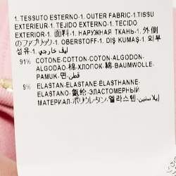 Pre Owned Versace Pink Logo Print Baby Sleepsuit With Cap