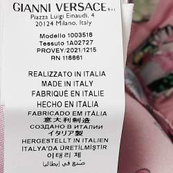 Versace Pink Butterfly Print Silk Trousers 12 Yrs 