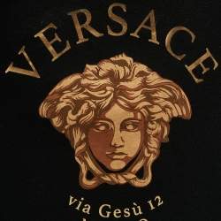 Versace Kids Black Medusa Print Jersey T-Shirt 5 Yrs 