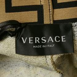 Versace Kids Yellow/Black Barocco Print Jersey Shorts 10 Yrs