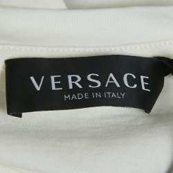 Versace Kids White Medusa Print Cotton Crew Neck T-Shirt 10 Yrs