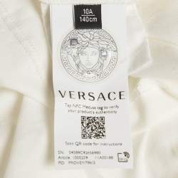 Versace Kids White Medusa Print Jersey T-Shirt 10 Yrs 