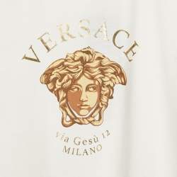 Versace Kids White Medusa Print Jersey T-Shirt 10 Yrs 